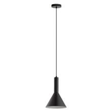  62992A - 1x60W Mini Pendant w/ Black exterior and White interior finish