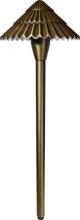  LV48-WBS - BRASS RIBBED TOP PATH LIGHT 20W JC 12V