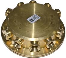  UWB-10 - SOLID BRASS UNDERWATER CONNECTION BOX 9 LIGHT