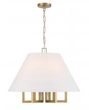  2256-VG - Libby Langdon Westwood 6 Light Vibrant Gold Chandelier