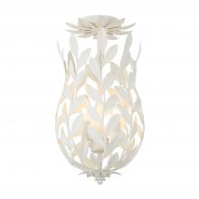  563-MT_CEILING - Broche 3 Light Matte White Semi Flush Mount