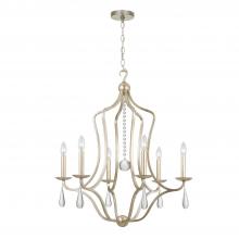  5976-SL - Manning 6 Light Silver Leaf Chandelier