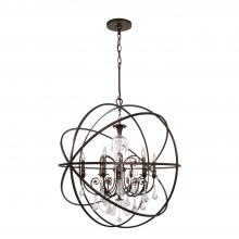  9219-EB-CL-MWP - Solaris 6 Light English Bronze Chandelier