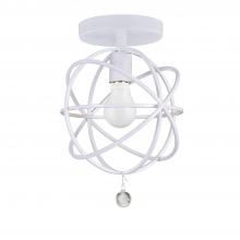  9220-WW_CEILING - Solaris 1 Light Wet White Semi Flush Mount