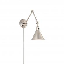  MOR-8801-PN - Morgan 1 Light Polished Nickel Task Sconce