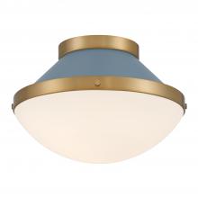  XAN-8001-VG-BL - Xander 1 Light Vibrant Gold + Blue Flush Mount