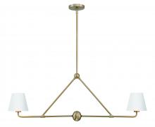  XAV-B9302-VG-WH - Xavier 2 Light Vibrant Gold + White Chandelier