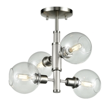  DVP20811SN/CH-CL - Ocean Drive 4 Light Small Semi-Flush Mount