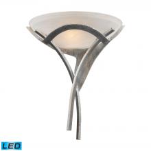 ELK Home Plus 001-TS-LED - Aurora 1-Light Sconce in Tarnished Silver with White Faux-Alabaster Glass - Includes LED Bulb