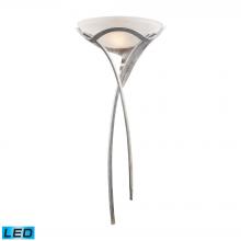 ELK Home Plus 002-TS-LED - Aurora 1-Light Sconce in Tarnished Silver with White Faux-Alabaster Glass - Includes LED Bulb