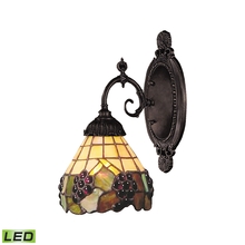ELK Home Plus 071-TB-07-LED - Mix-N-Match 1-Light Wall Lamp in Tiffany Bronze with Tiffany Style Glass - Includes LED Bulb