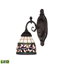 ELK Home Plus 071-TB-13-LED - Mix-N-Match 1-Light Wall Lamp in Tiffany Bronze with Tiffany Style Glass - Includes LED Bulb
