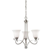  1003CH/20 - Thomas - Brighton 20'' Wide 3-Light Chandelier - Brushed Nickel