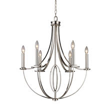  10121/6 - Dione 6-Light Chandelier in Polished Nickel