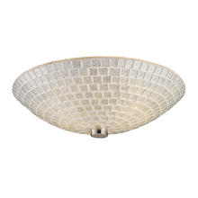  10139/2SLV - Fusion 2-Light Semi Flush in Satin Nickel with Silver Mosaic Glass