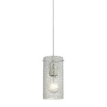  10242/1CL - Ice Fragments 1-Light Mini Pendant in Satin Nickel with Clear Glass