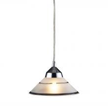  1477/1 - Refraction 1-Light Mini Pendant in Polished Chrome with Satin Glass