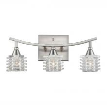  17131/3 - Matrix 3-Light Vanity Lamp in Satin Nickel with Clear Glass