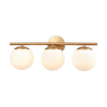  18314/3 - Hollywood Blvd. 3-Light Vanity Light in Satin Brass with Opal White Glass