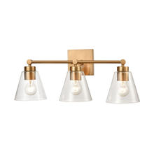  18334/3 - East Point 3-Light Vanity Light in Satin Brass with Clear Glass