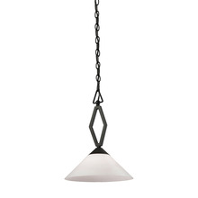  2401PL/10 - Thomas - Tribecca 1-Light Mini Pendant in Oil Rubbed Bronze with White Glass