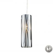  31078/1-LA - Chromia 1-Light Mini Pendant in Polished Chrome with Cylinder Shade - Includes Adapter Kit