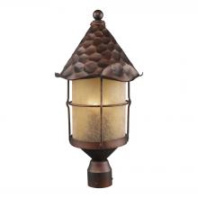 ELK Home Plus 389-AC - Rustica 3-Light Outdoor Post Mount in Antique Copper