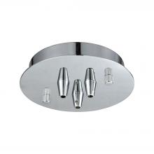  3SR-CHR - Pendant Options 3 Light Small Round Canopy in Polished Chrome