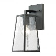  45090/1 - Meditterano 1-Light Outdoor Wall Lamp in Matte Black - Small