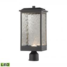 ELK Home Plus 45204/LED - Newcastle 1-Light Outdoor Post Mount in Textured Matte Black - Integrated LED