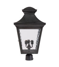  4603-C - Artistic Lighting 3-Light Post Lantern in Charcoal with Water Glass