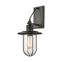  46401/1 - Lakeshore Drive 1-Light Sconce in Matte Black with Seedy Glass