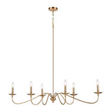  46798/6 - Wellsley 6-Light Chandelier in Burnished Brass