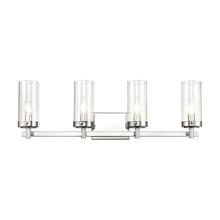  47304/4 - Melinda 4-Light Vanity Light in Polished Chrome with Seedy Glass