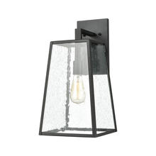 ELK Home Plus 47521/1 - Meditterano 1-Light Sconce in Matte Black with Seedy Glass