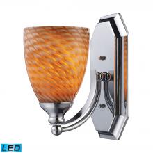  570-1C-C-LED - Mix and Match Vanity 1-Light Wall Lamp in Chrome with Cocoa Glass - Includes LED Bulb