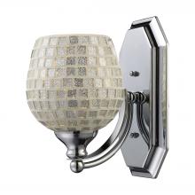  570-1C-SLV - Mix and Match Vanity 1-Light Wall Lamp in Chrome with Silver Glass