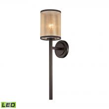 ELK Home Plus 57023/1-LED - Diffusion 1-Light Wall Lamp in Oiled Bronze with Organza and Mercury Glass - Includes LED Bulb