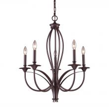  61032-5 - Medford 5-Light Chandelier in Oiled Bronze