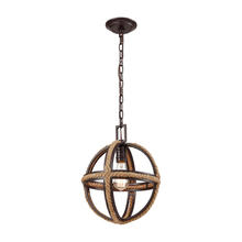  63063-1 - Natural Rope 1-Light Mini Pendant in Oil Rubbed Bronze