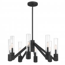  6518-BS-CL - Rohe 28'' Wide 8-Light Chandelier - Black Sand