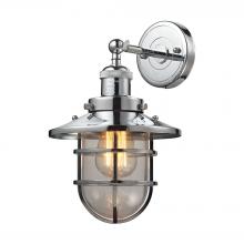 ELK Home Plus 66346/1 - Seaport 1-Light Wall Lamp in Polished Chrome with Clear Glass