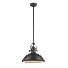  66637-1 - Chadwick 1-Light pendant in  Matte Black