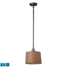  66829-1-LED - Insulator Glass 1 Light Pendant in Weathered Zinc - LED Offering Up To 800 Lumens (60 Watt Equivale