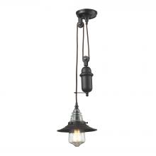  66843-1 - Insulator Glass 1-Light Mini Pendant in Oil Rubbed Bronze