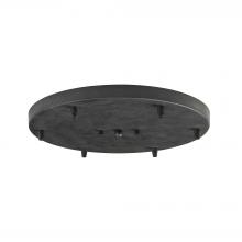  6R-DR - Illuminare Accessories Round Pan for 6 Lights in Dark Rust