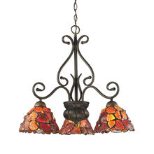  70005-3 - Carelina 3-Light Chandelier in Tiffany Bronze