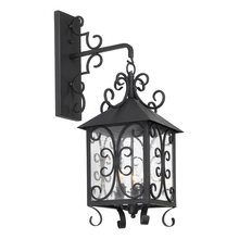  8152-E - ARTISTIC LTG-Wall Lantern, Espresso, Seeded Glass