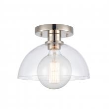  89924/1 - Julian 10'' Wide 1-Light Semi Flush Mount - Polished Nickel