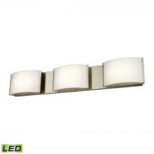  BVL913-10-16M - Pandora 3-Light Vanity Sconce in Satin Nickel with Opal Glass - Integrated LED